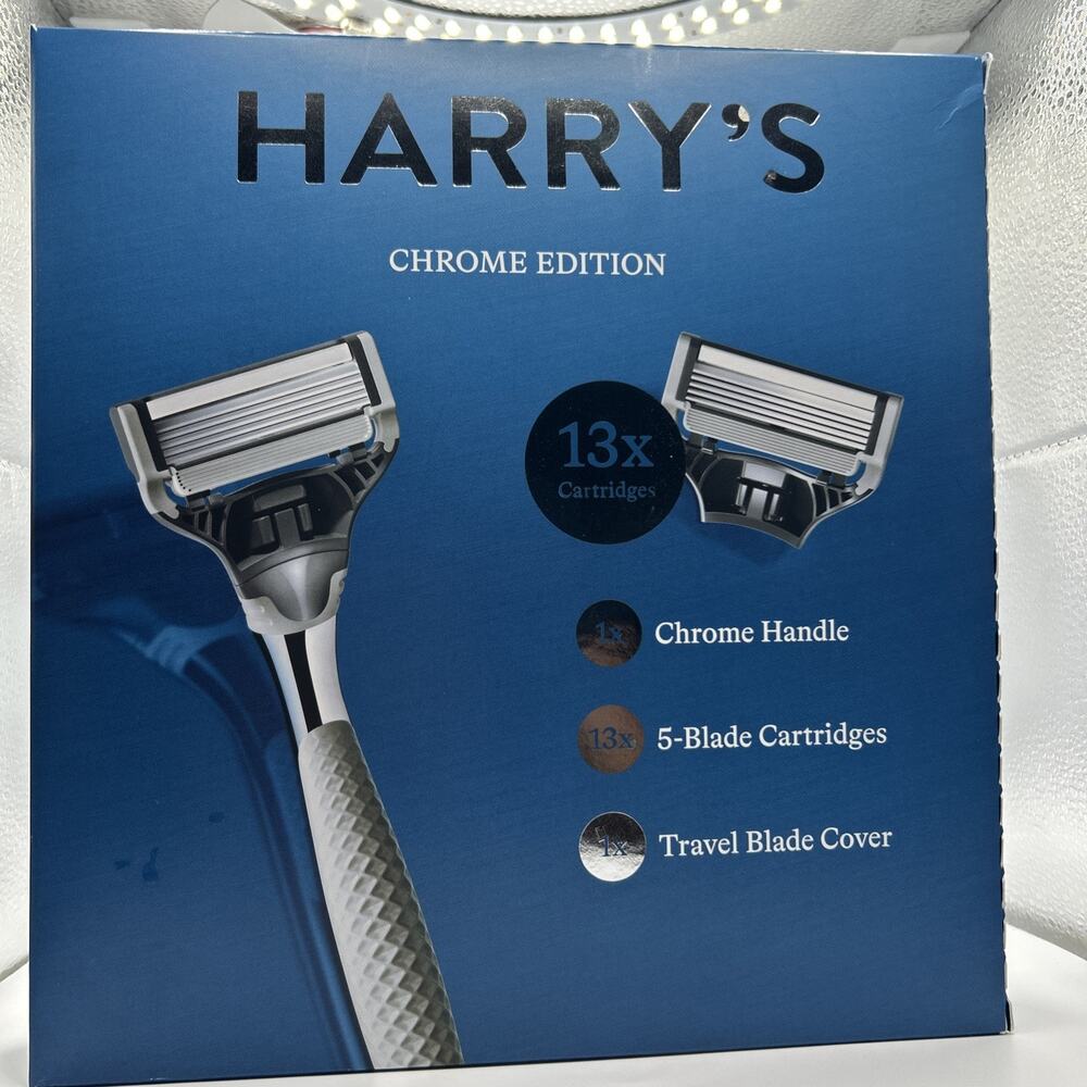 Harry's Winston Razor Handle + 13 Cartridges Chrome Edition